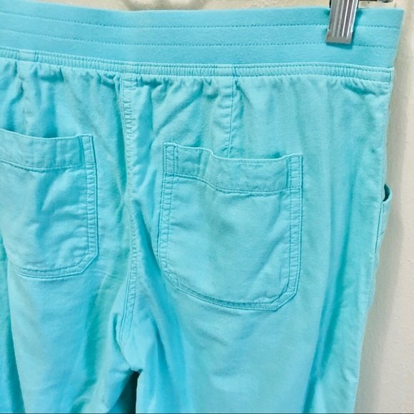 Talbots Aqua Cotton Cargo Roll-Up Pants Size 4 - Picture 6 of 9